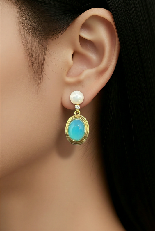 Aura Agate Earrings