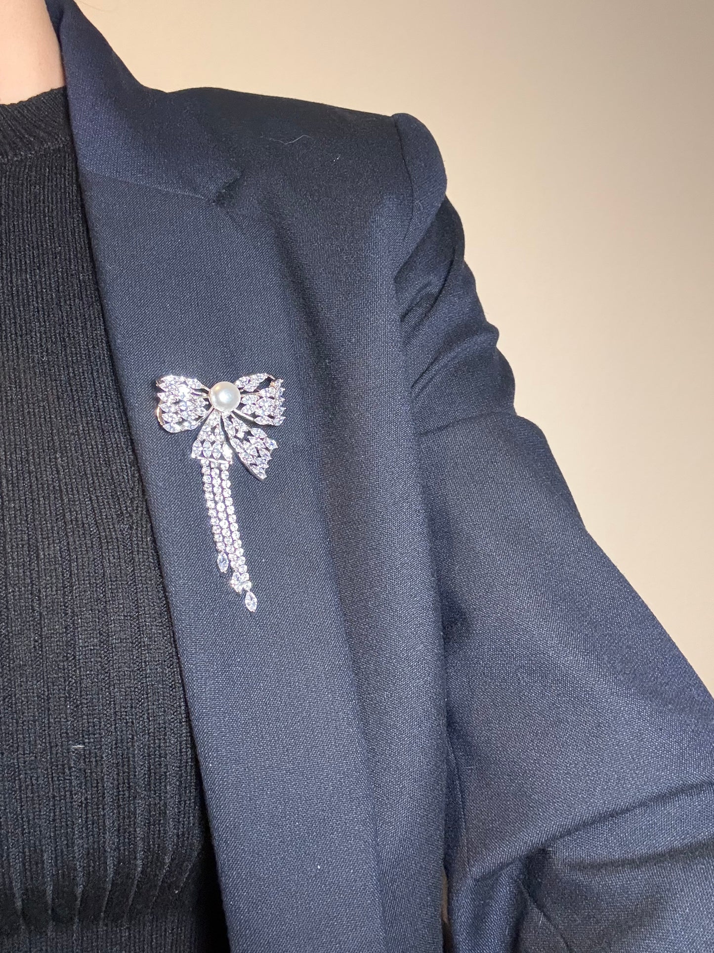 Ethereal Grace Bow Brooch