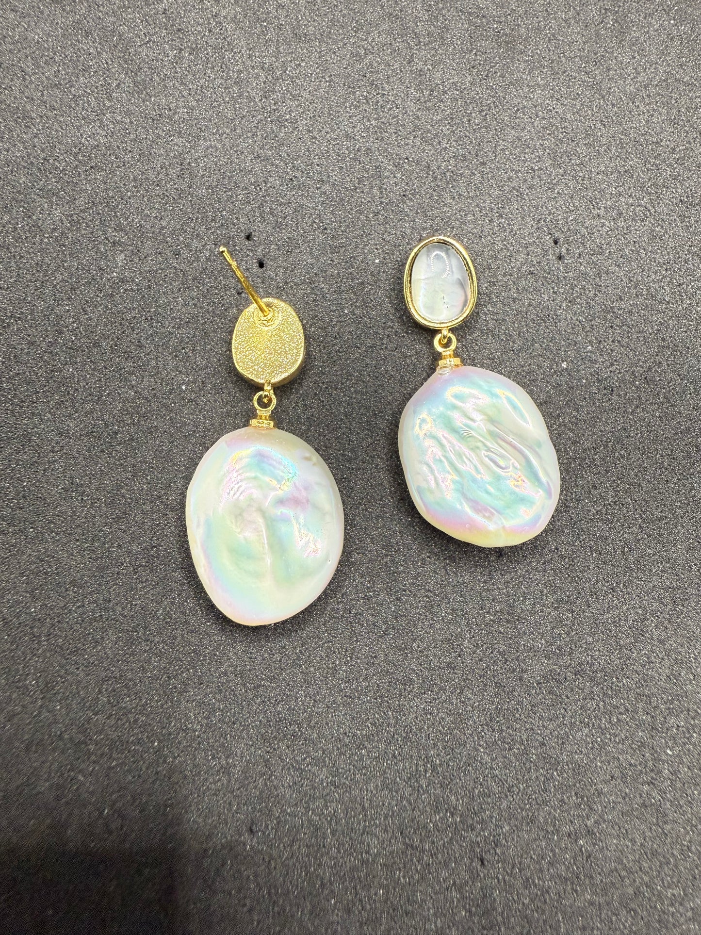 Lustrous Moon Earrings
