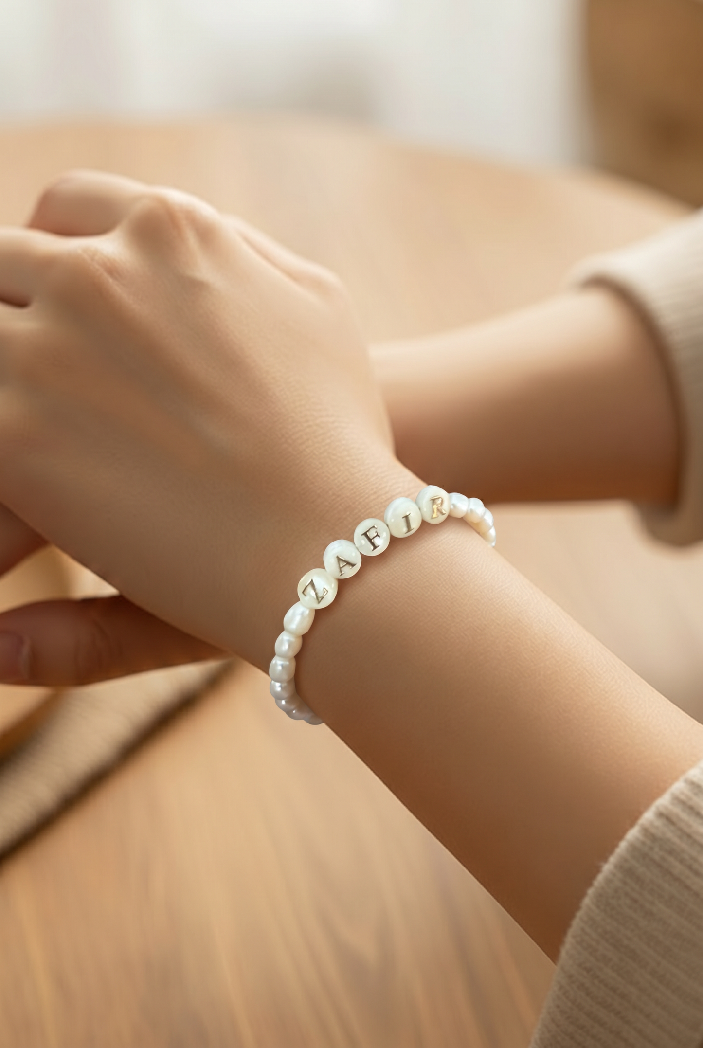 Custom Name Pearl Bracelet