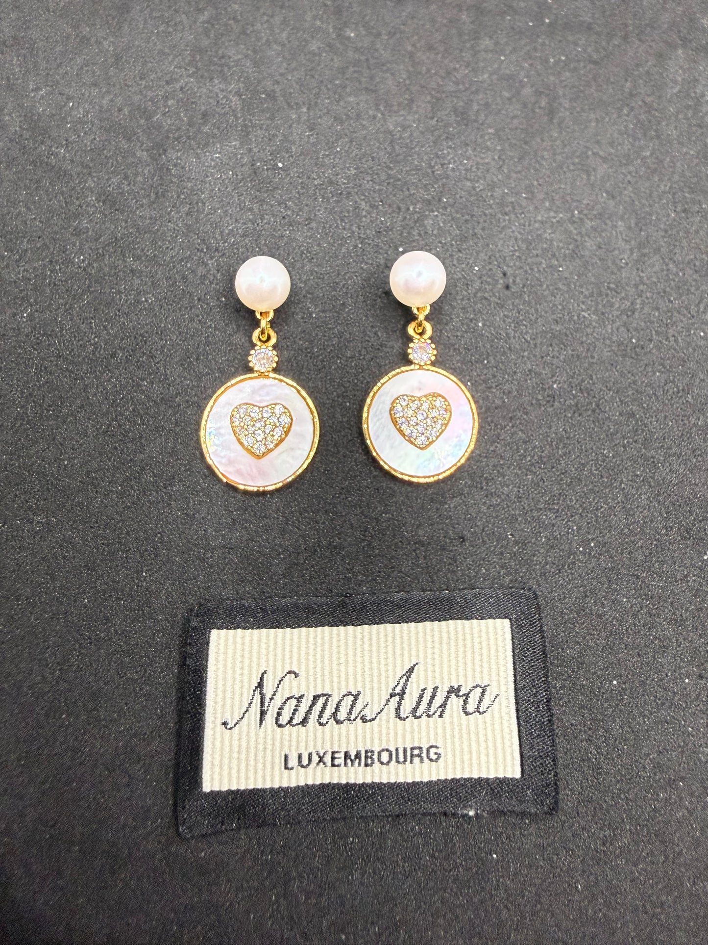 Pearl Heart Embrace Earrings