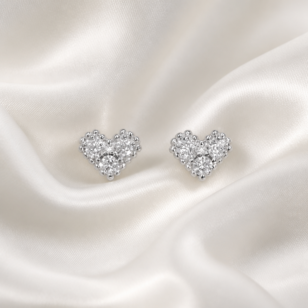 Mila Heart Studs