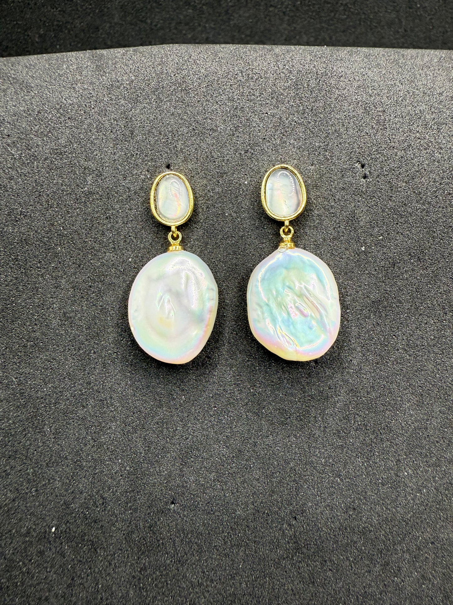 Lustrous Moon Earrings