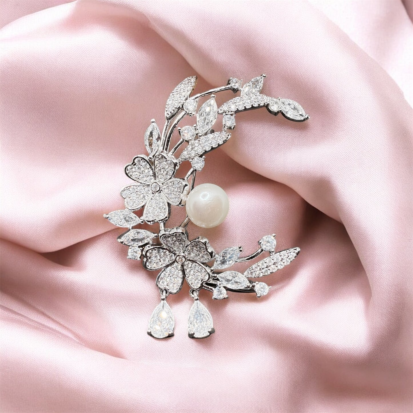 Moonlit Blossom Brooch
