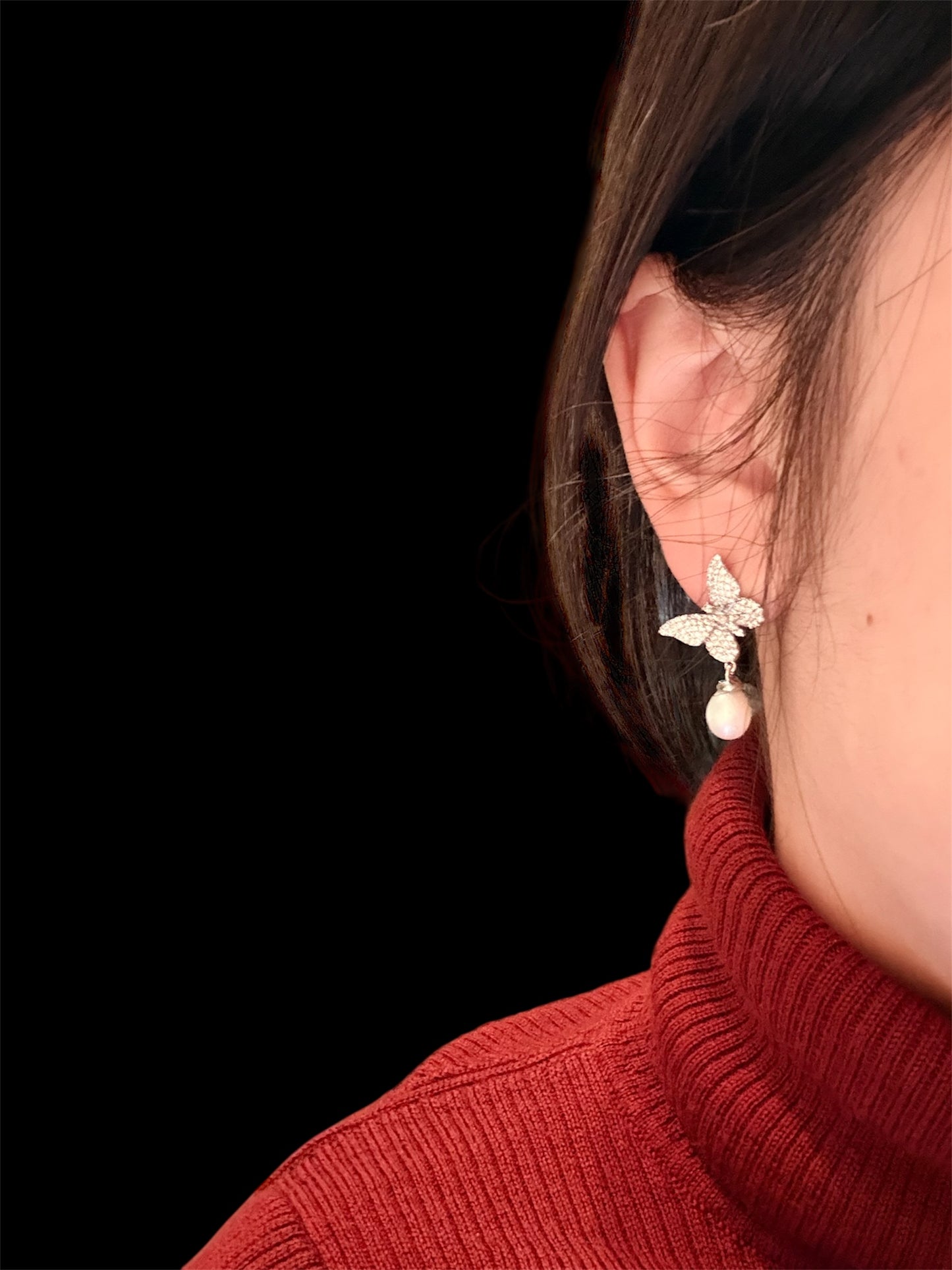 Lila Butterfly Earrings