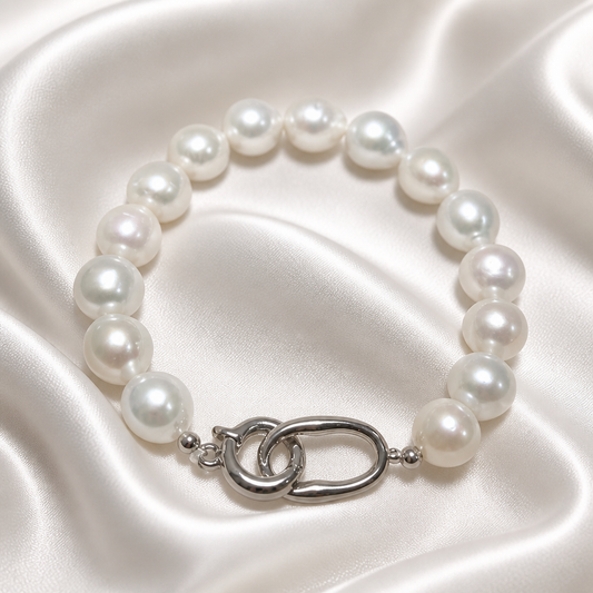 Orbit Link Baroque Pearl Bracelet