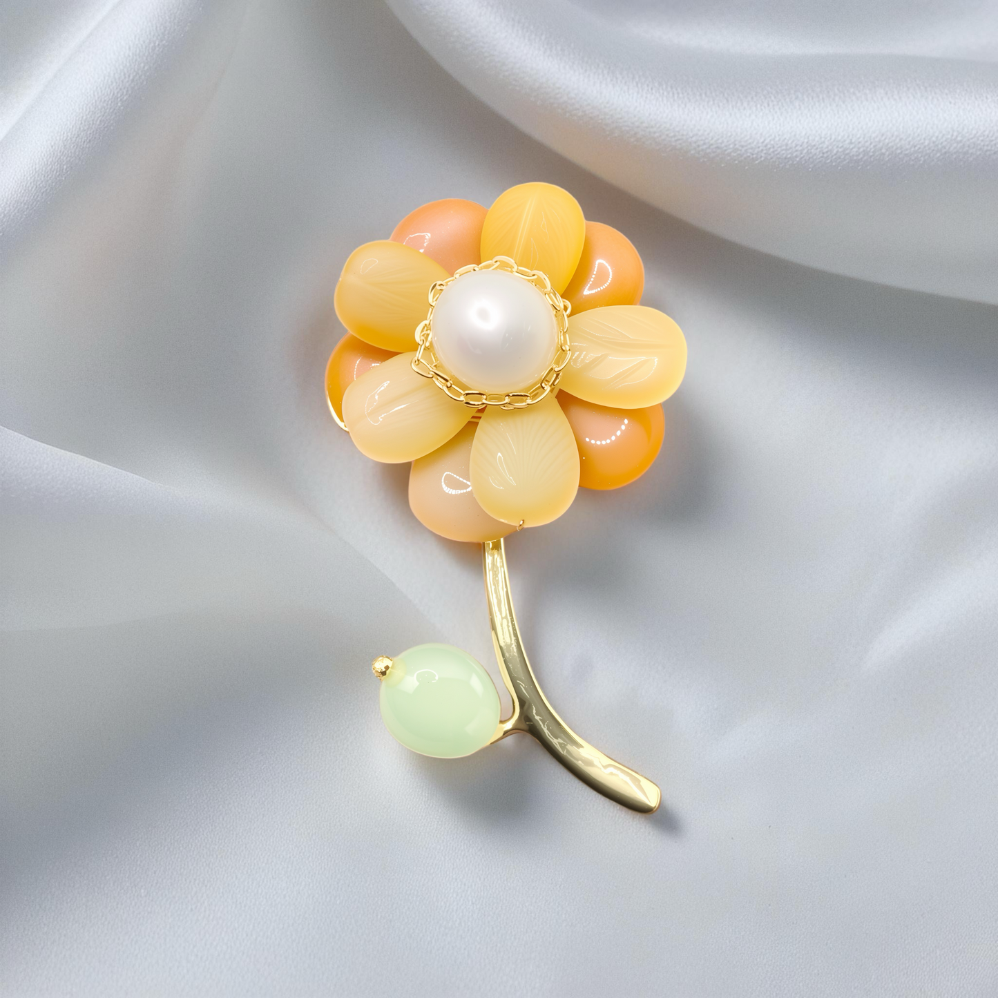 Golden Blossom Harmony Brooch