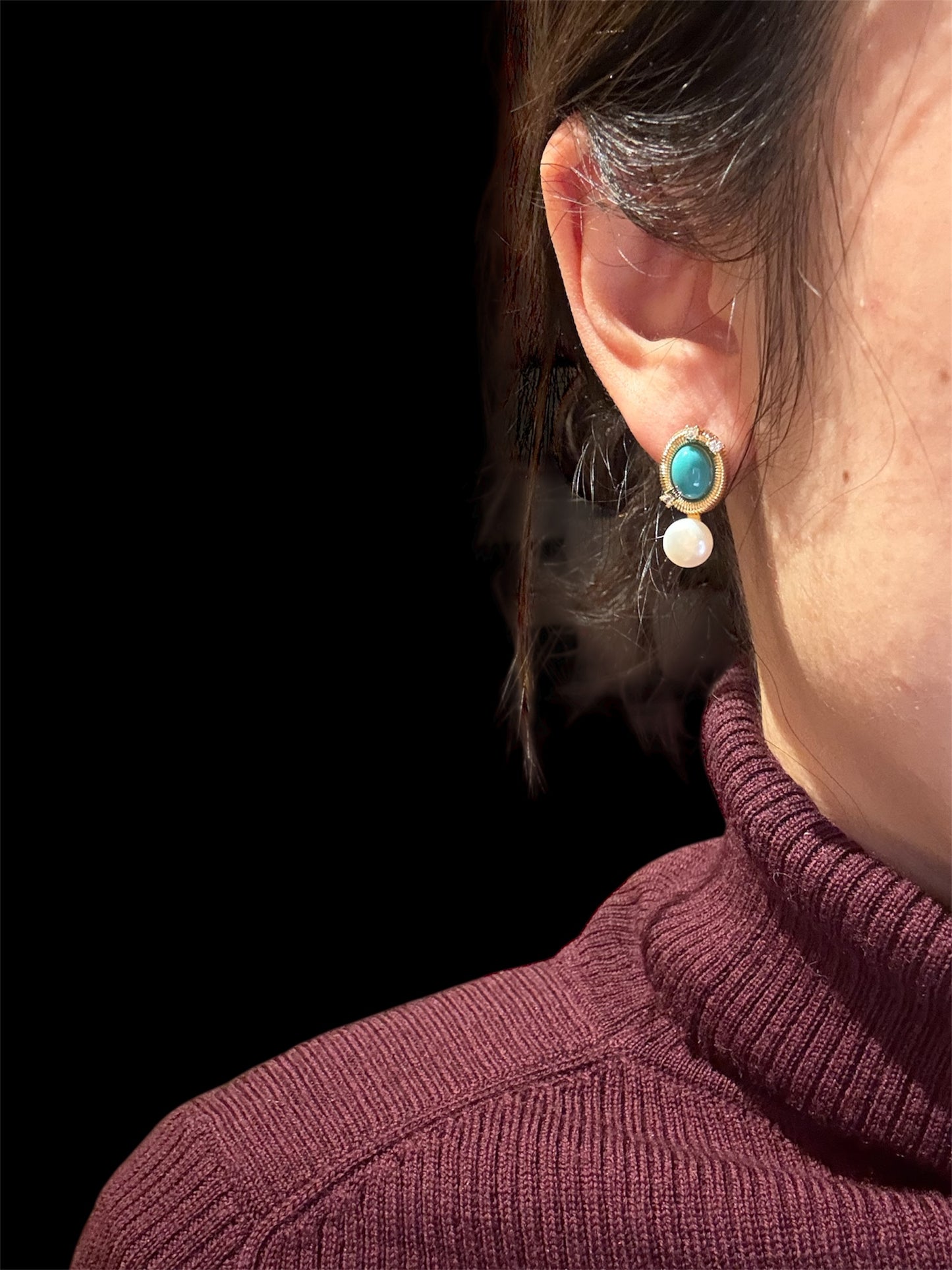 Aqua Elise Earrings