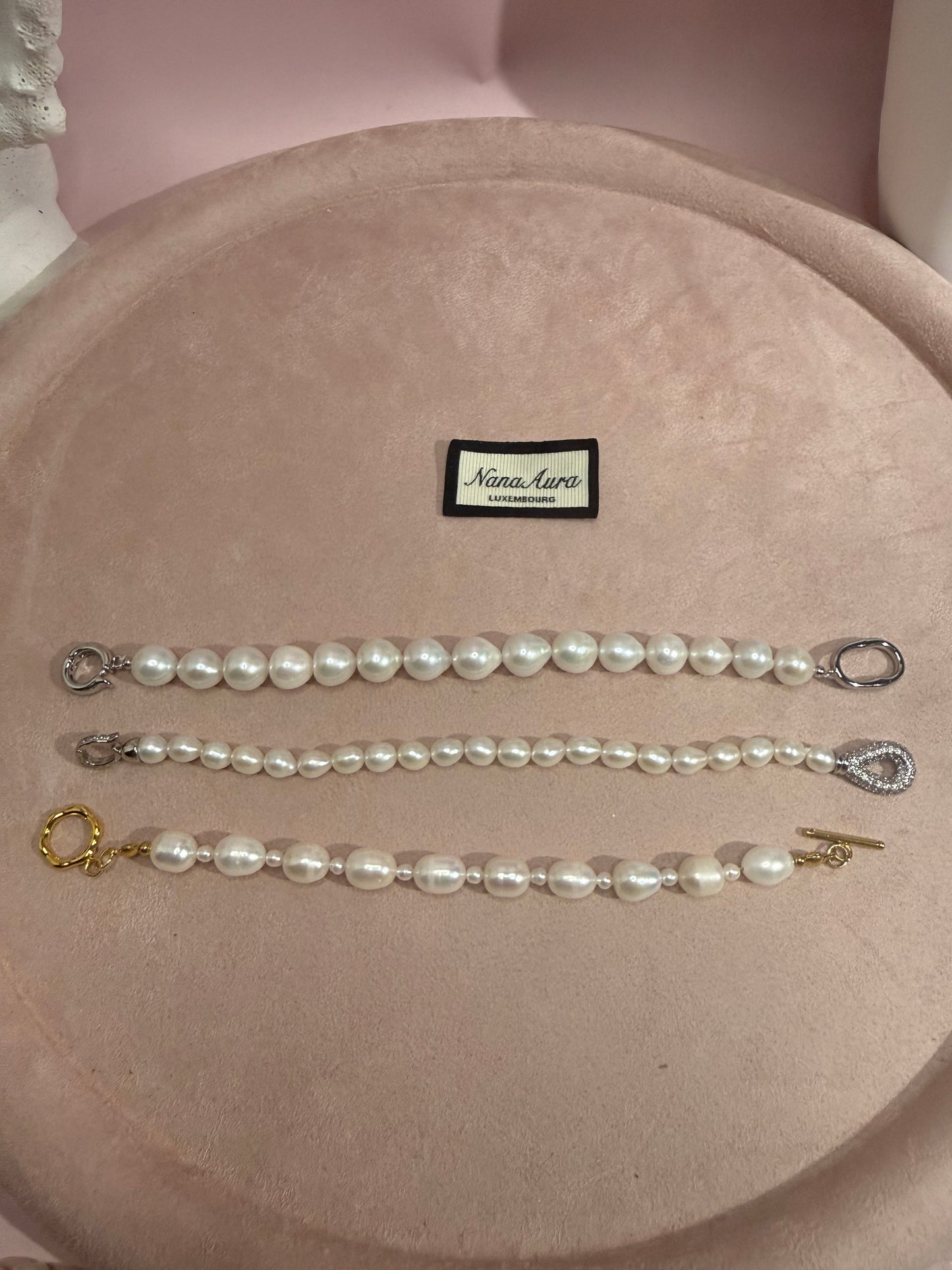 Elara Pearl Toggle Bracelet