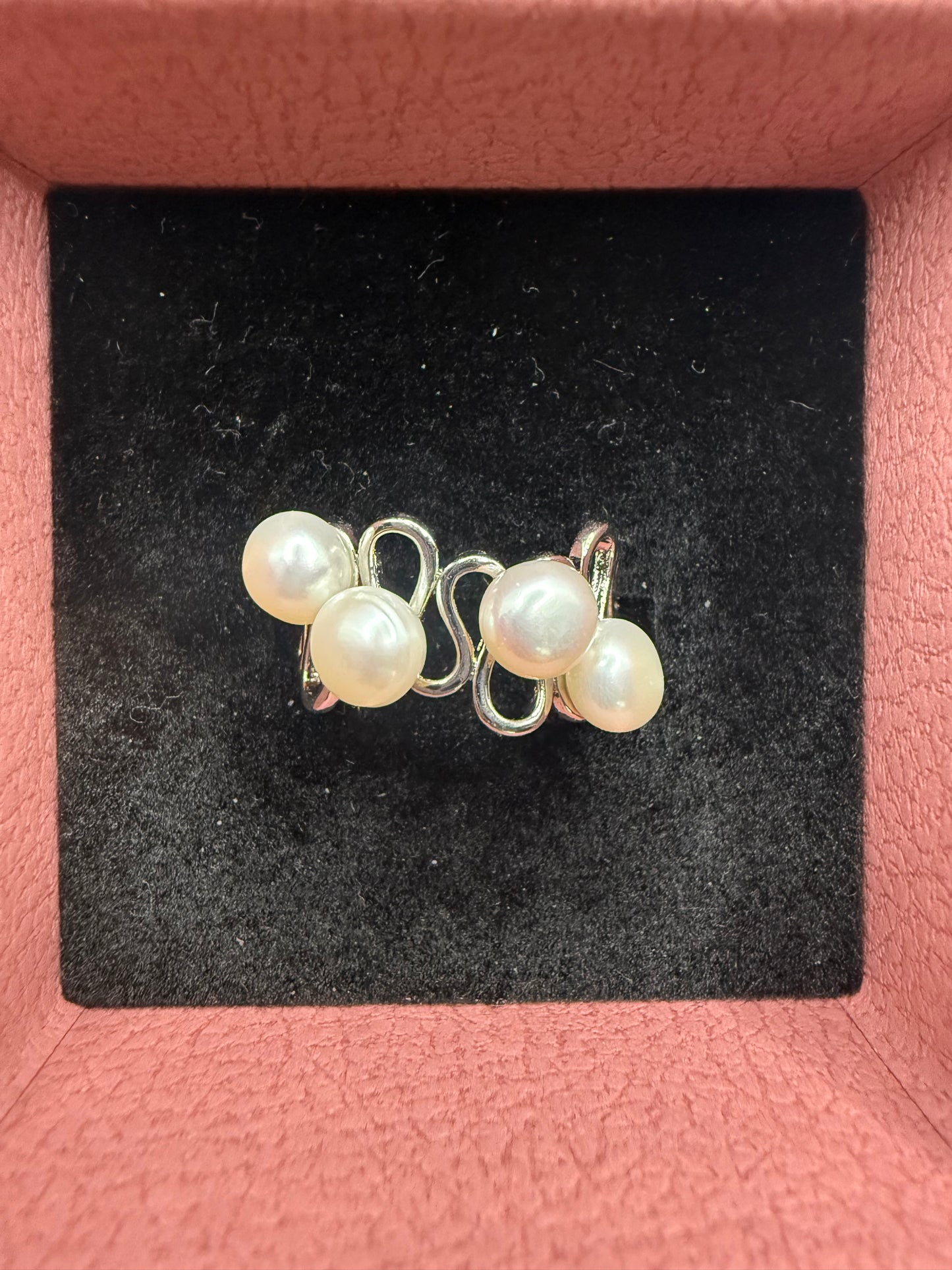 Bague Quatre Perles Lumi Wave