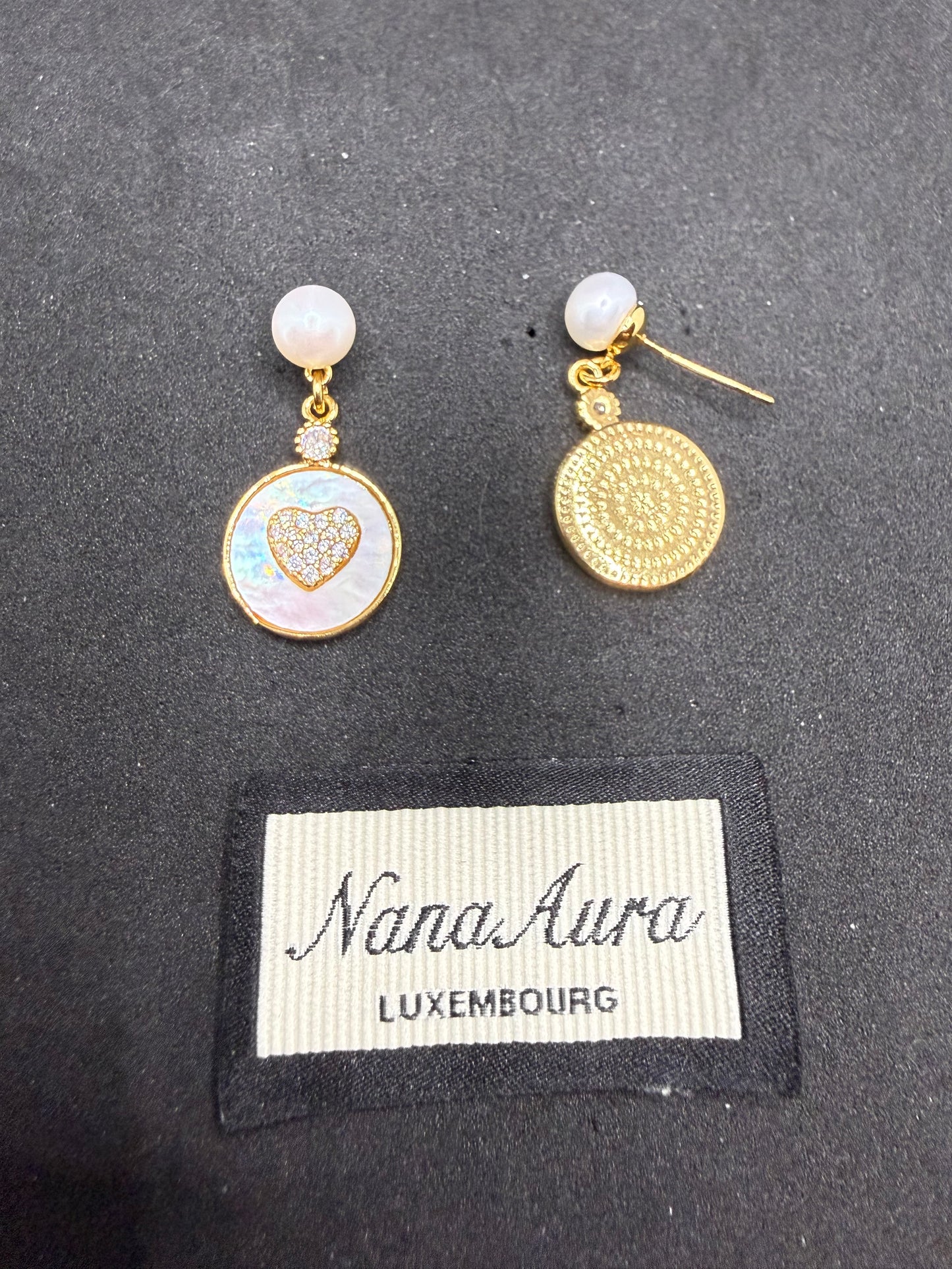 Pearl Heart Embrace Earrings