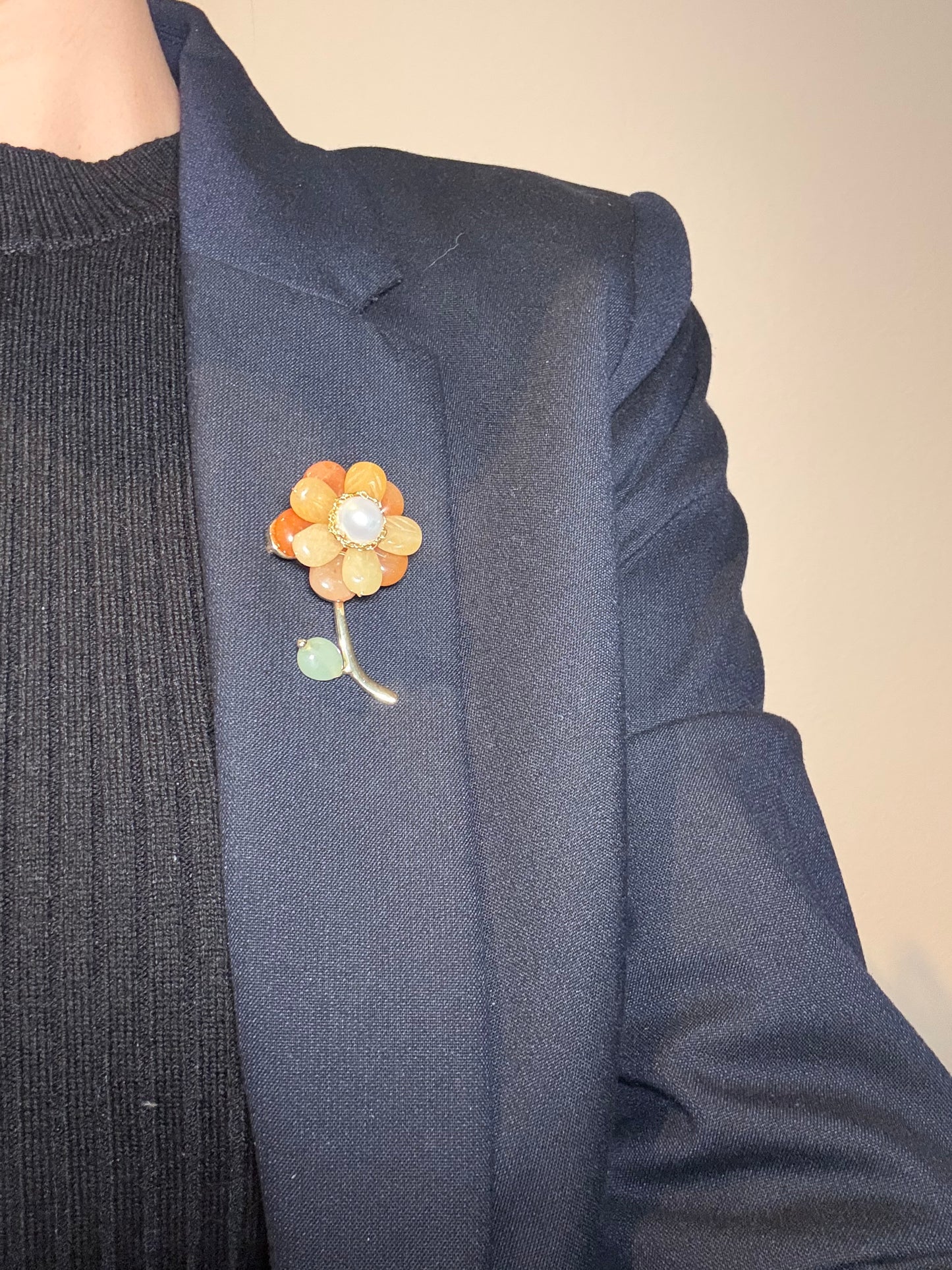 Golden Blossom Harmony Brooch