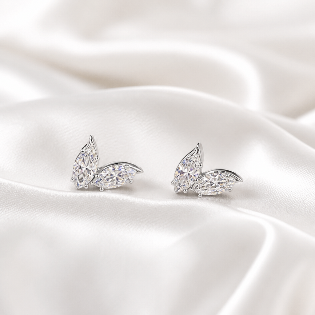 Elowen Leaf Studs