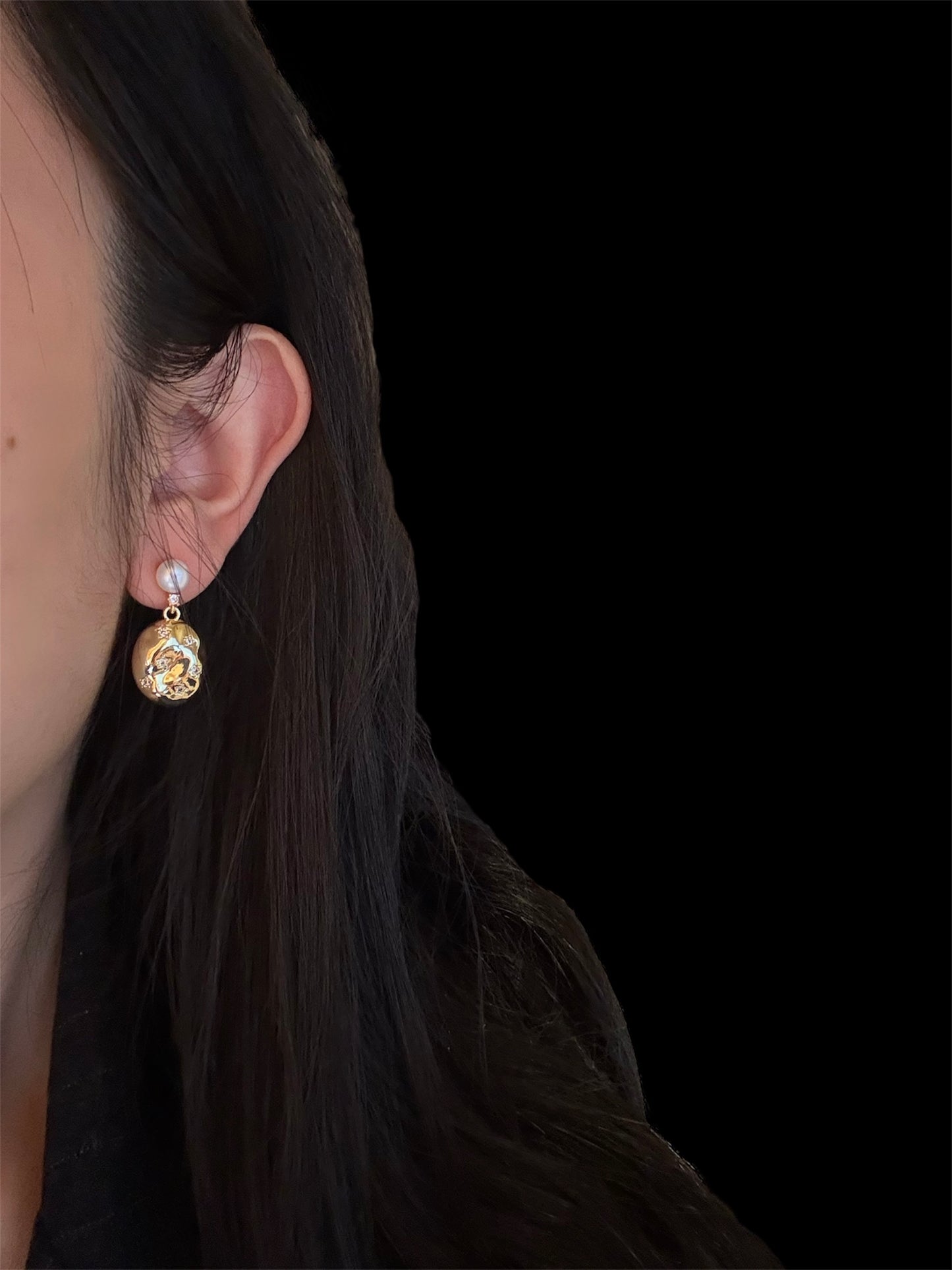 Star Pebble Earrings
