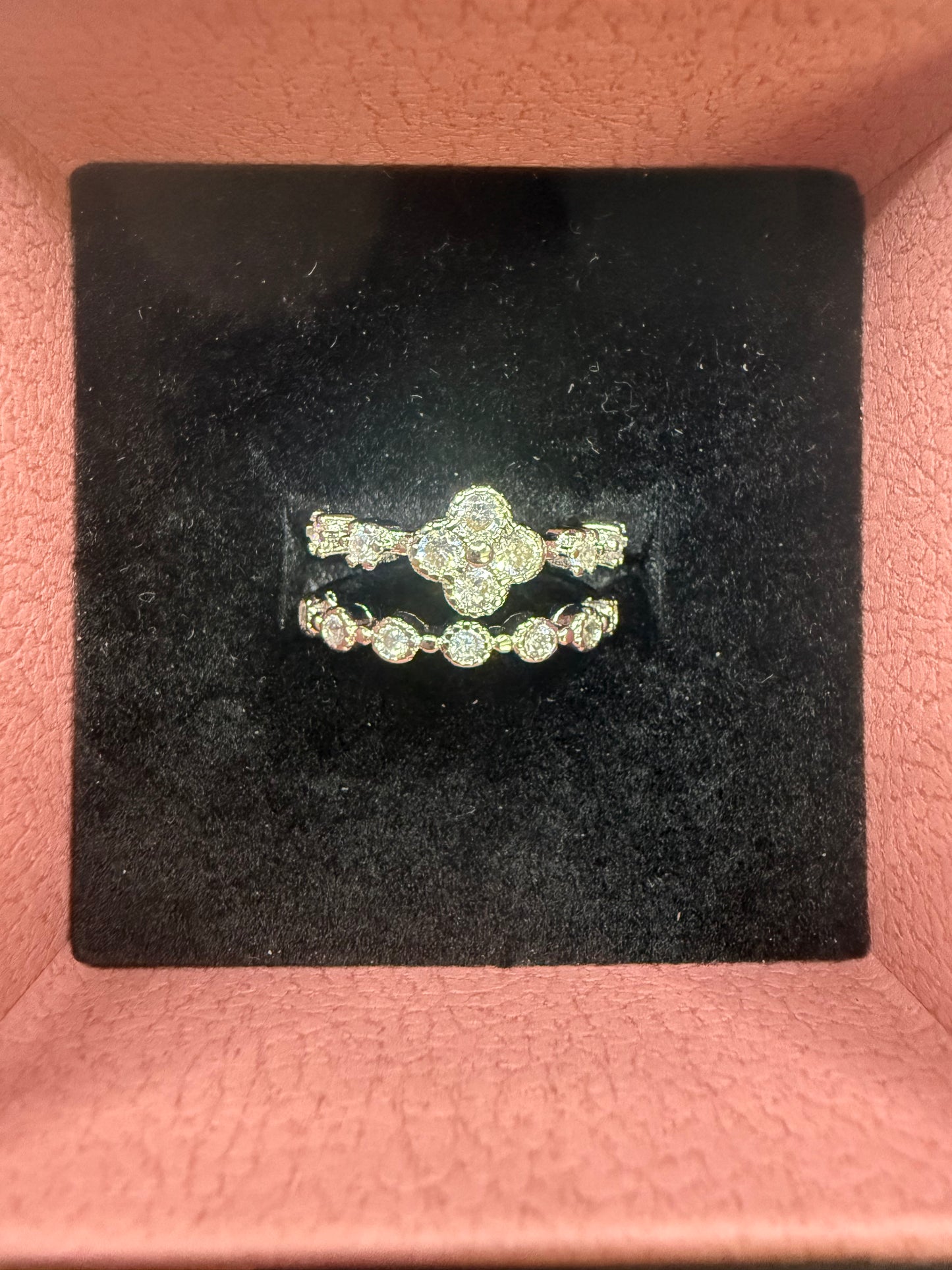 Double Layer Clover Ring