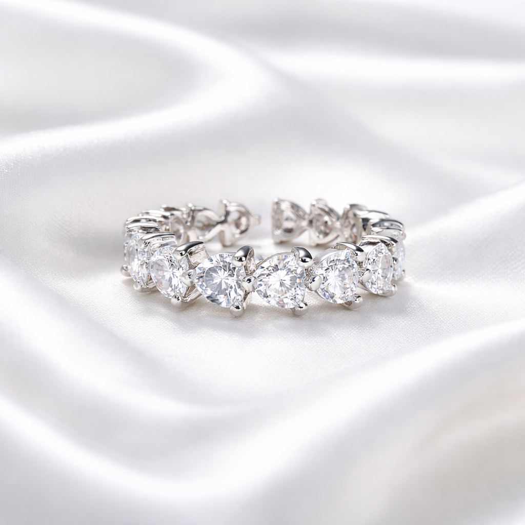 Heart Cut Eternity Ring