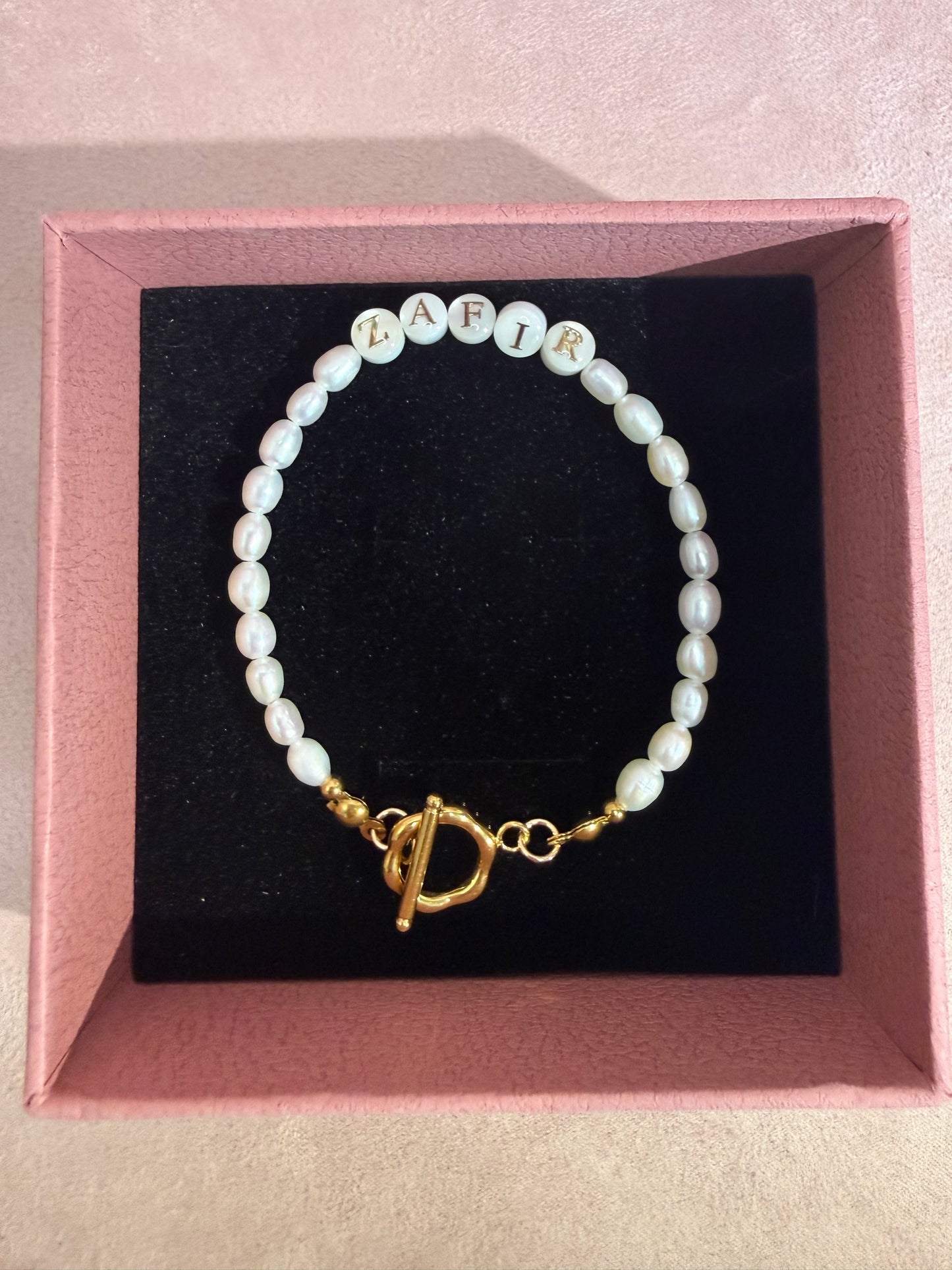 Custom Name Pearl Bracelet