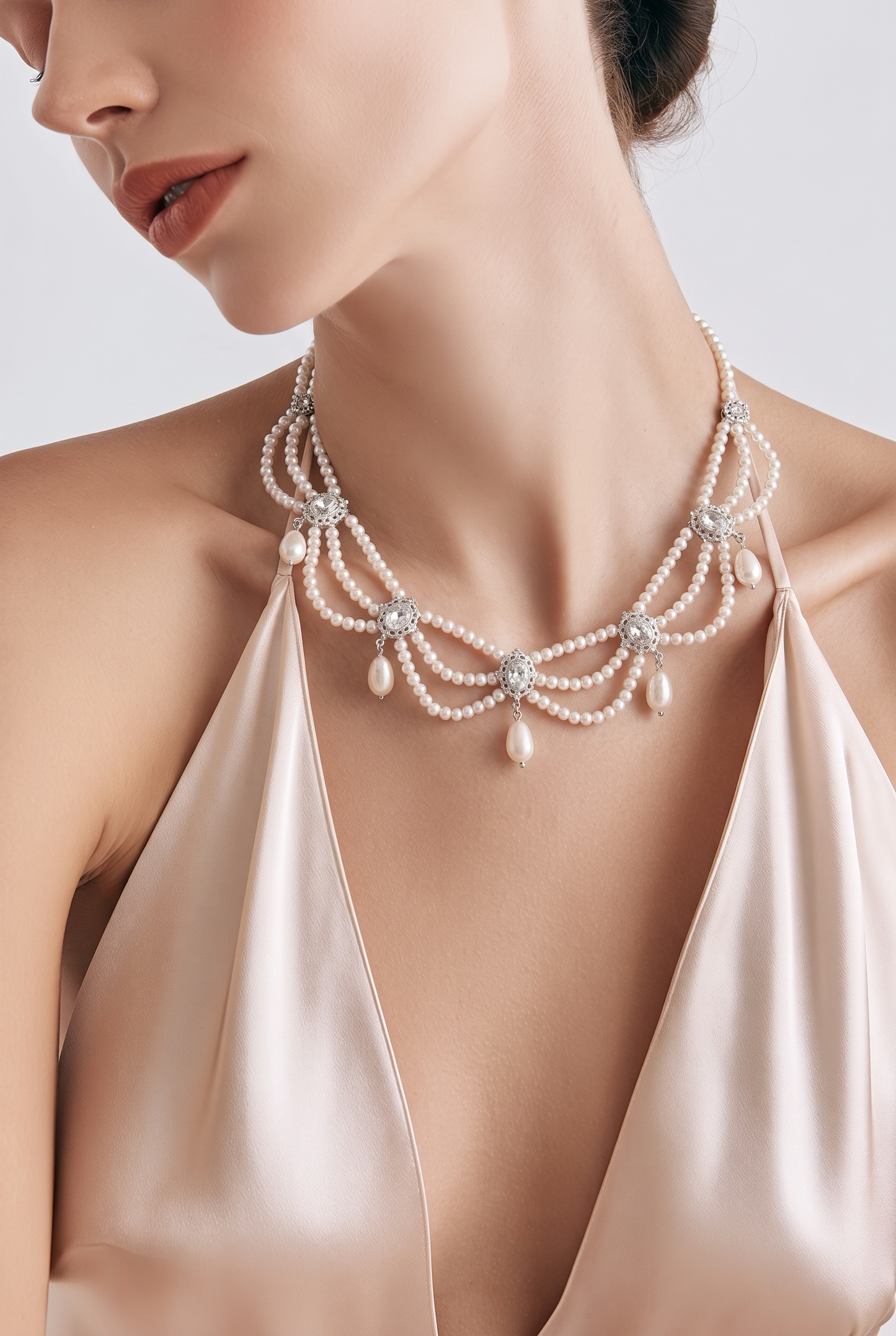 Elowen Lace Bridal Necklace