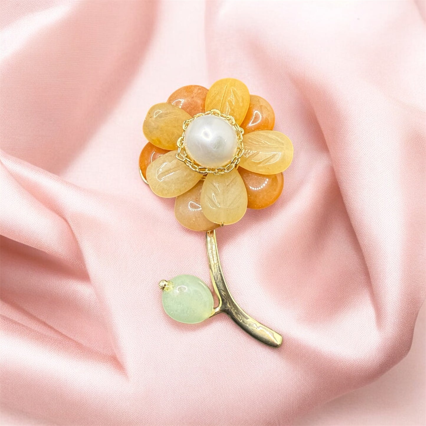 Golden Blossom Harmony Brooch