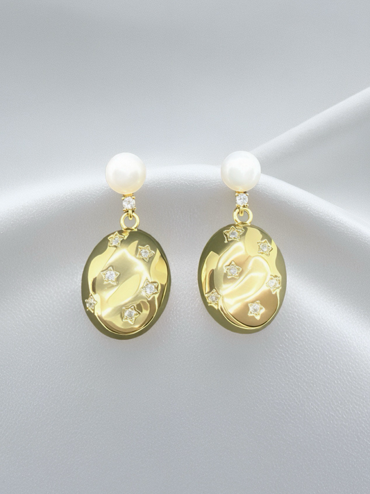 Star Pebble Earrings