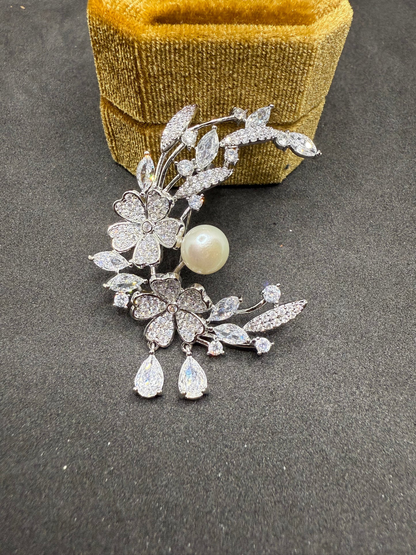 Moonlit Blossom Brooch