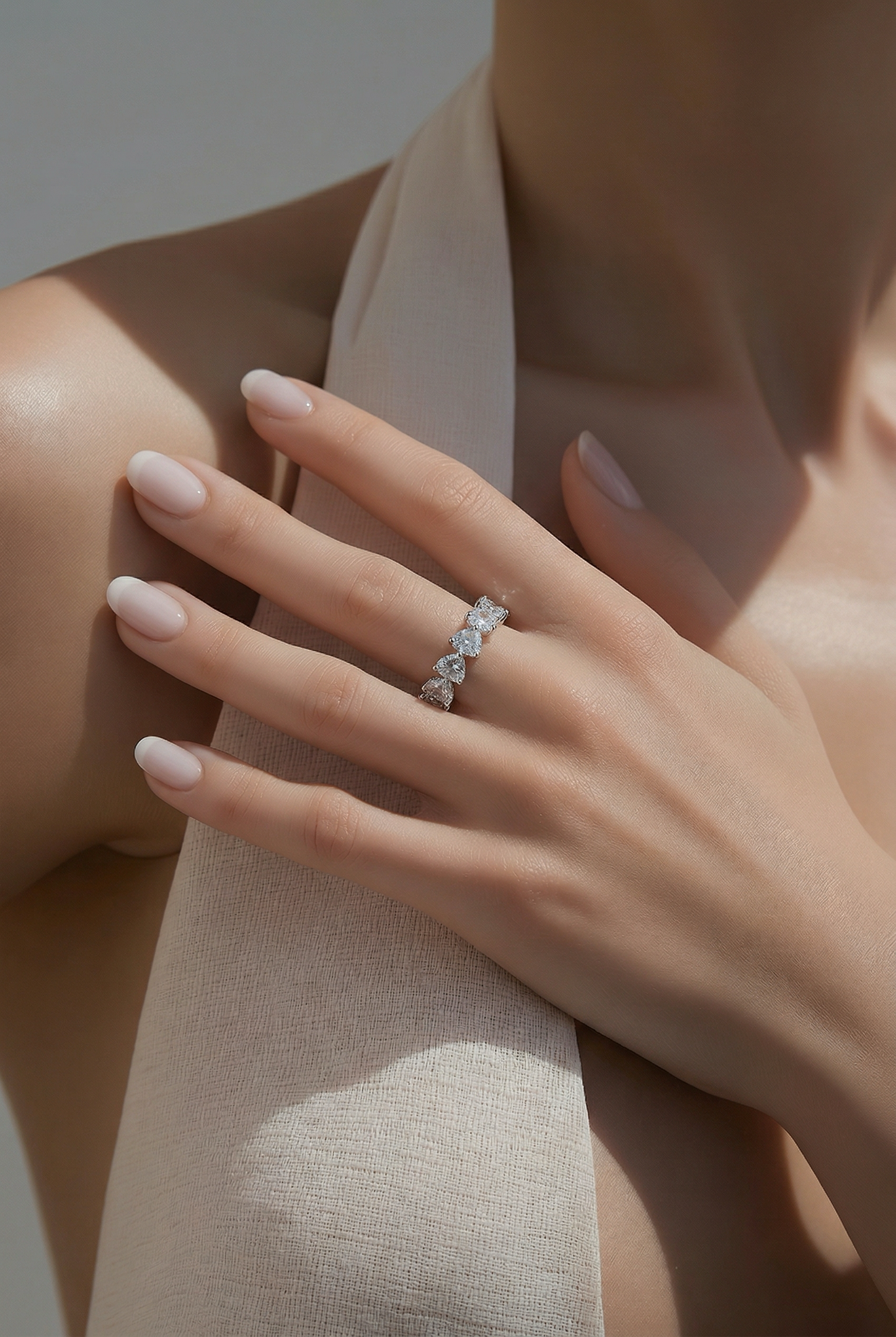 Heart Cut Eternity Ring