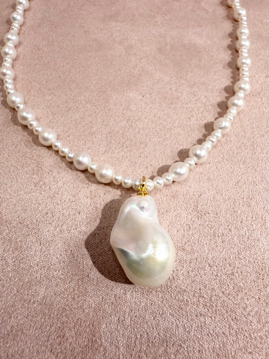 Baroque Drop Pearl Necklace