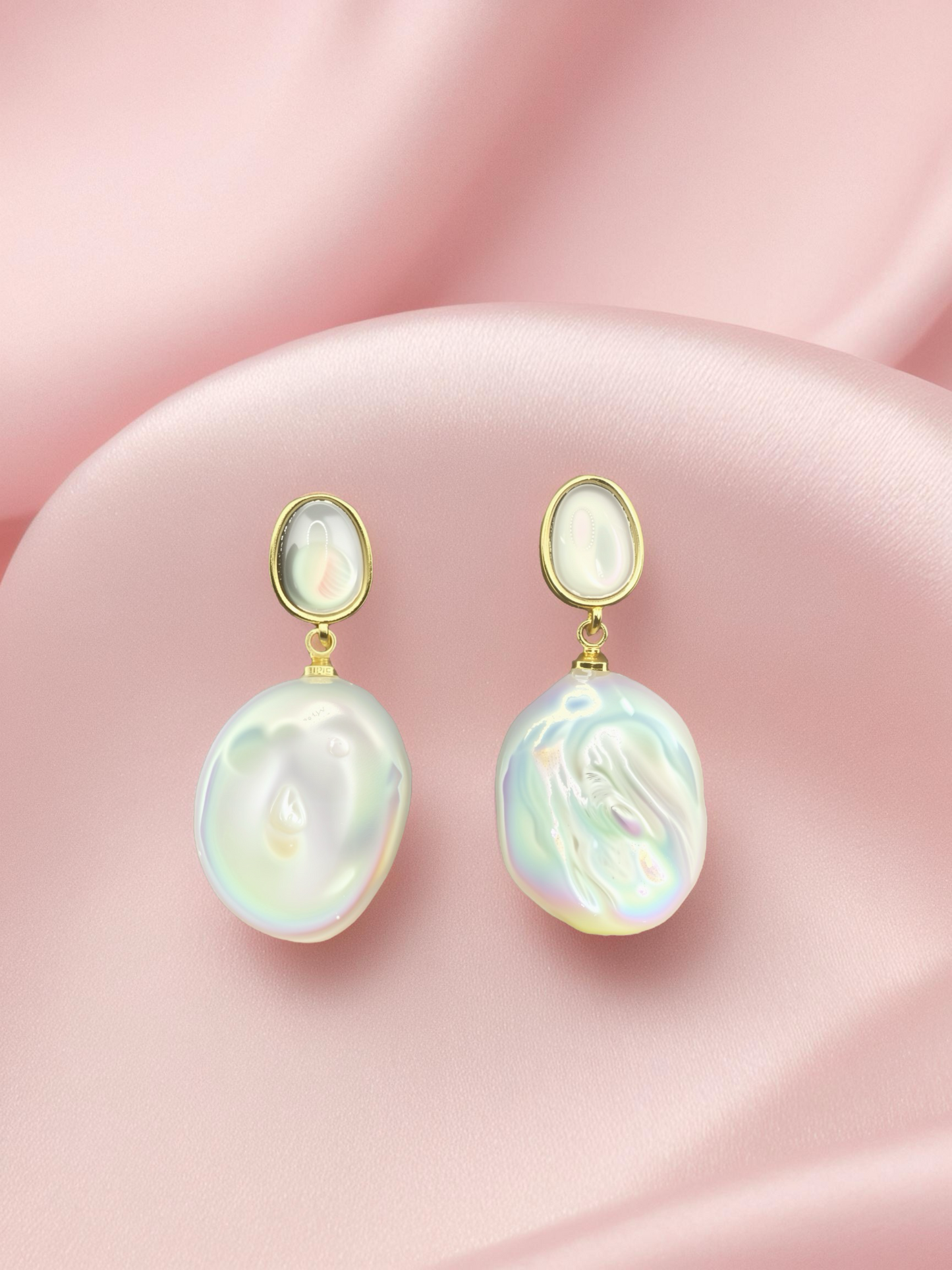 Lustrous Moon Earrings