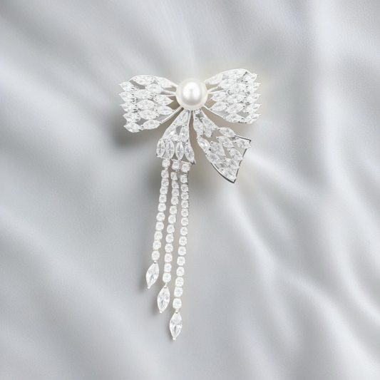 Ethereal Grace Bow Brooch