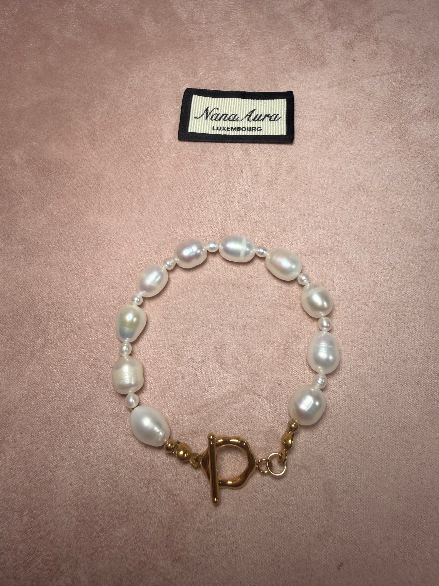 Elara Pearl Toggle Bracelet