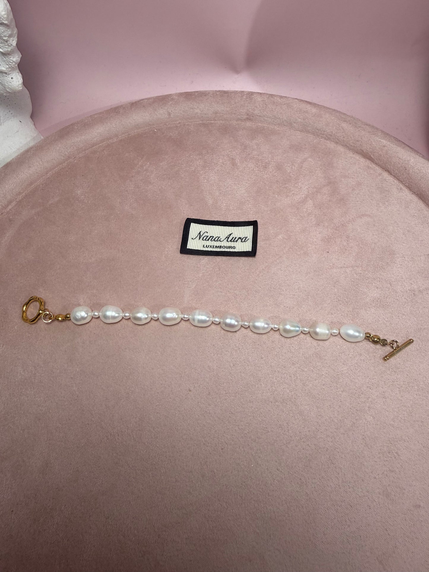 Elara Pearl Toggle Bracelet
