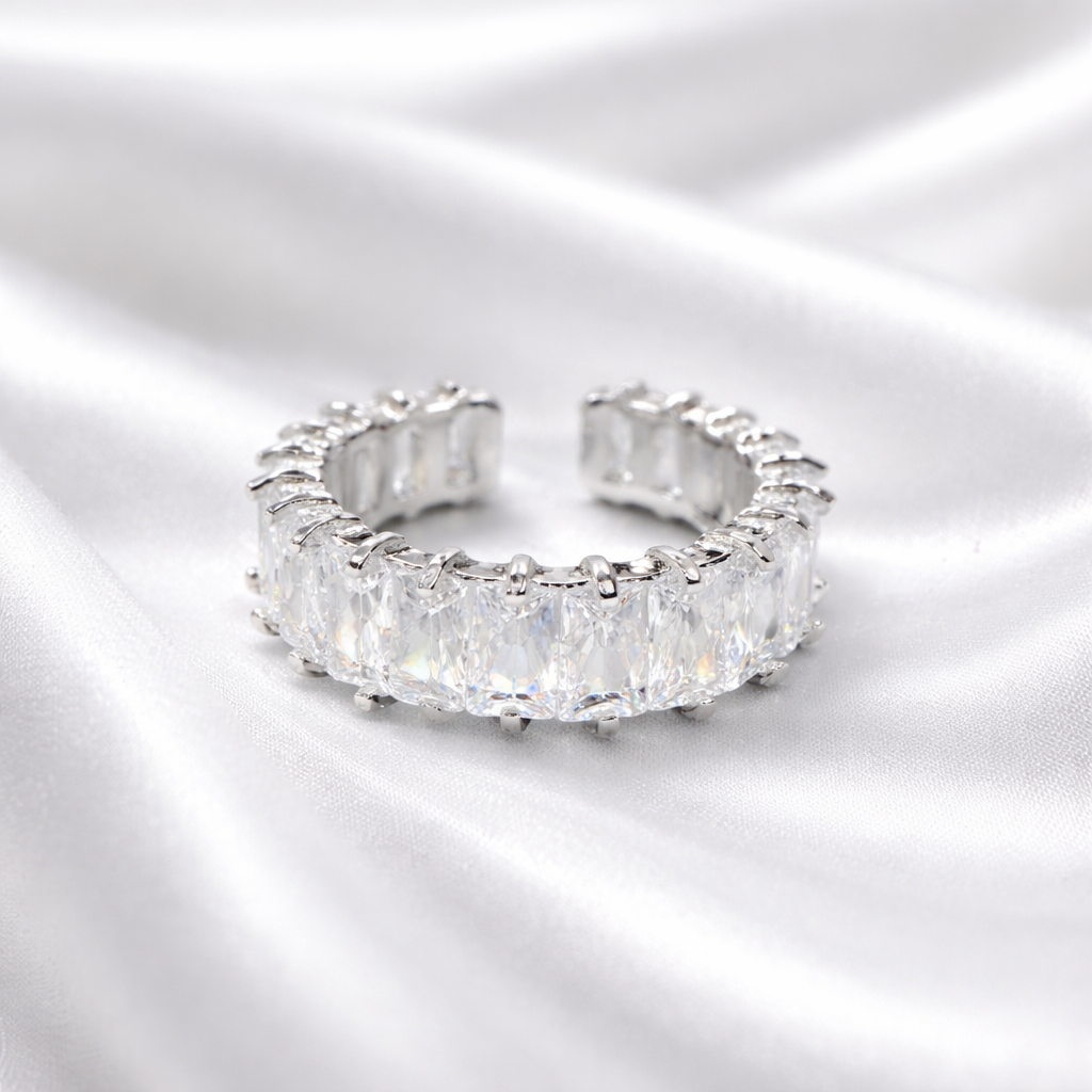 Radiant Emerald Cut Eternity Ring