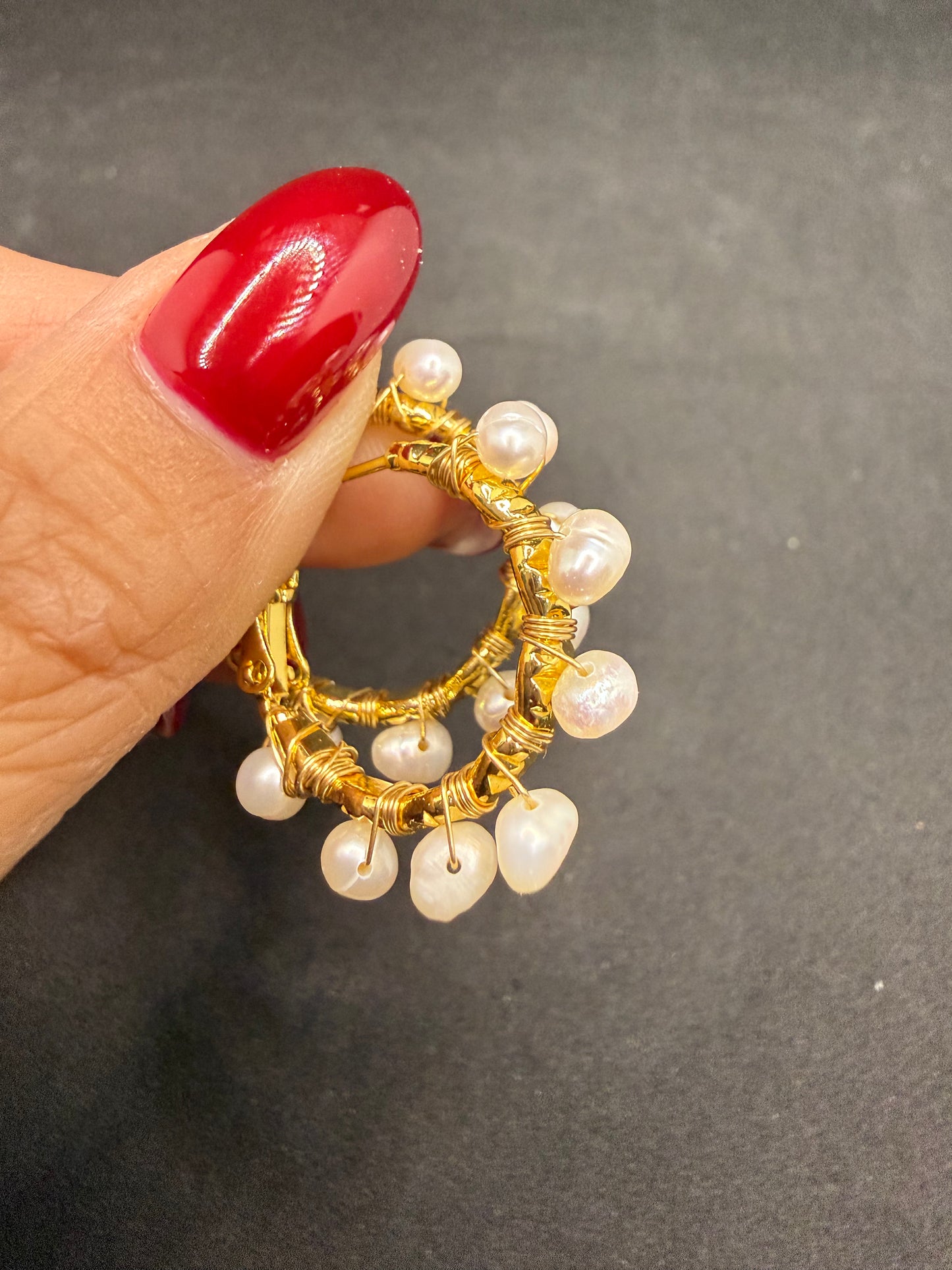 Elara Pearl Hoops