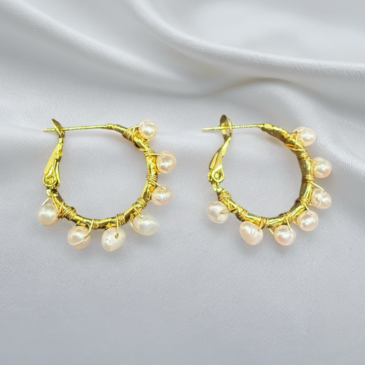 Elara Pearl Hoops