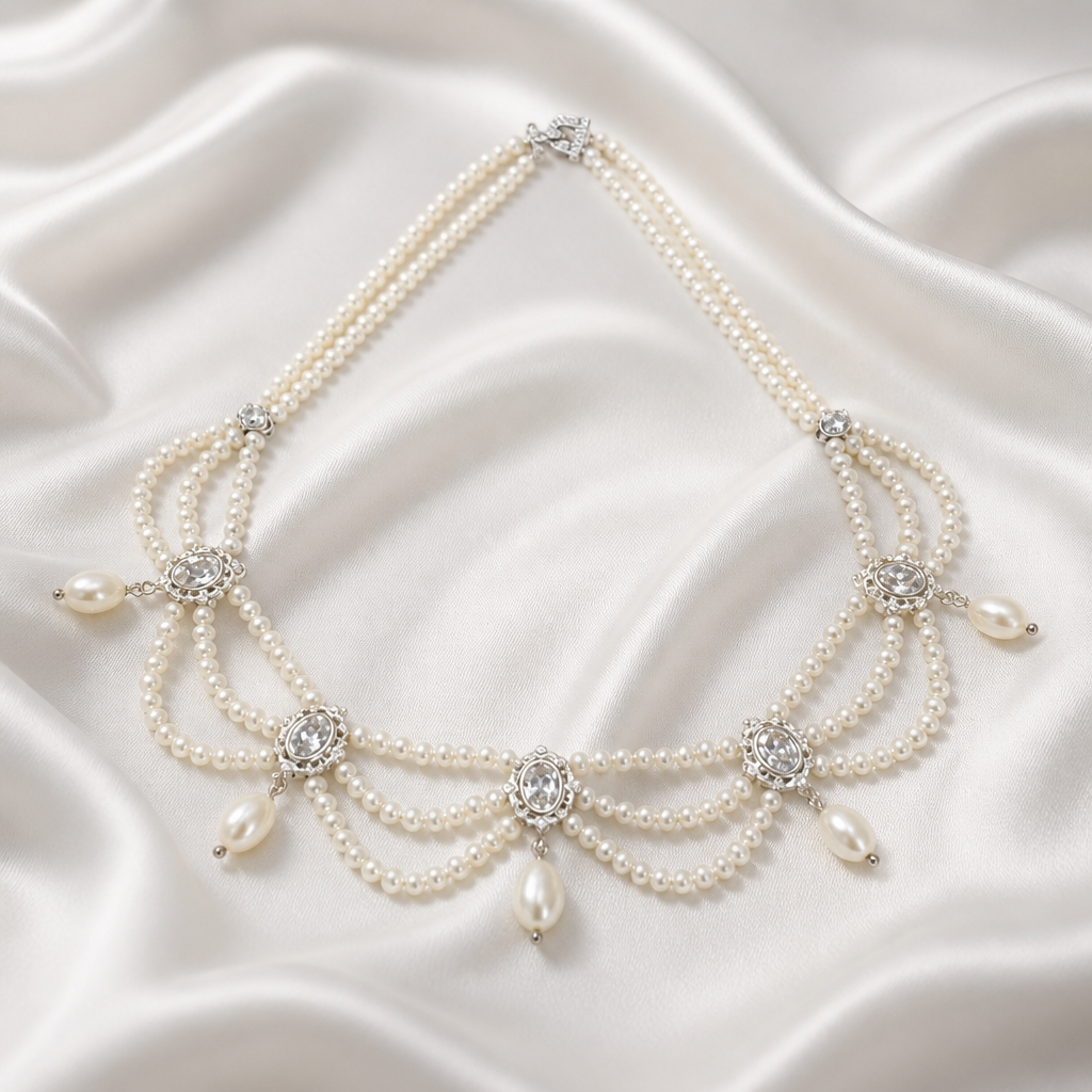 Elowen Lace Bridal Necklace
