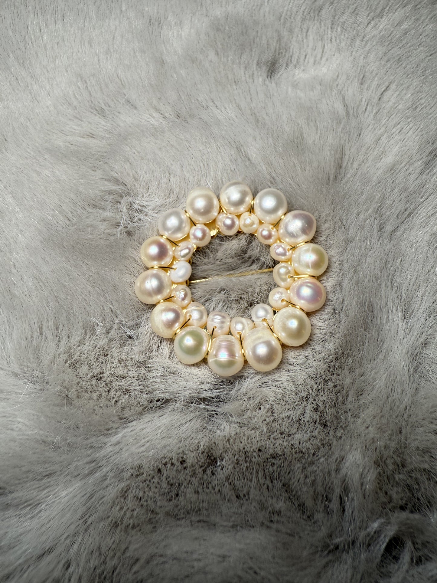 Natural Elegance Pearls Brooch