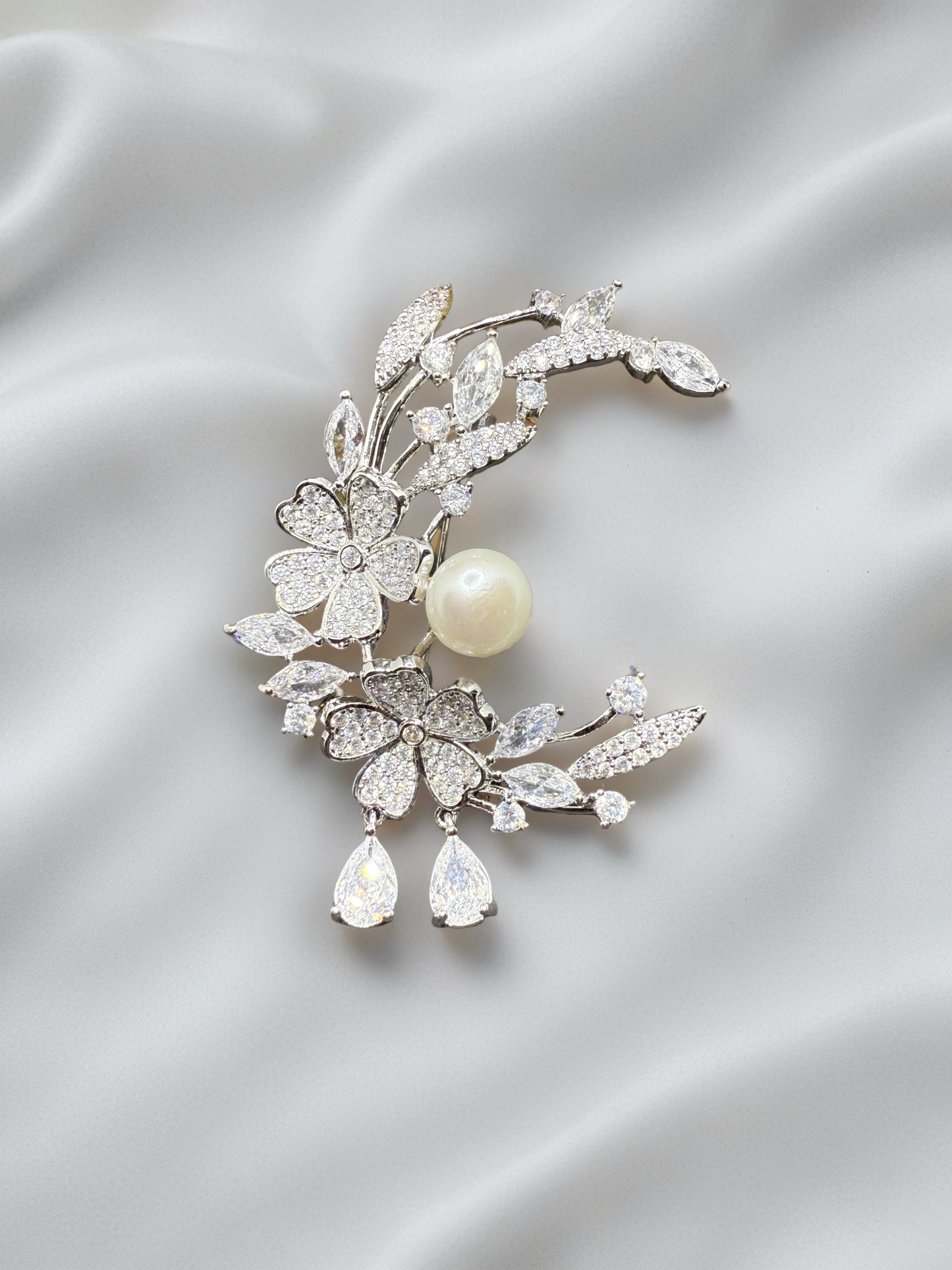 Moonlit Blossom Brooch