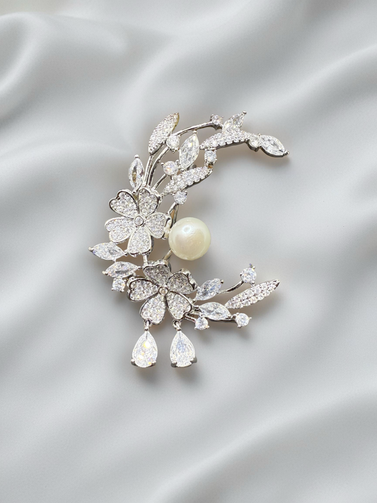 Moonlit Blossom Brooch