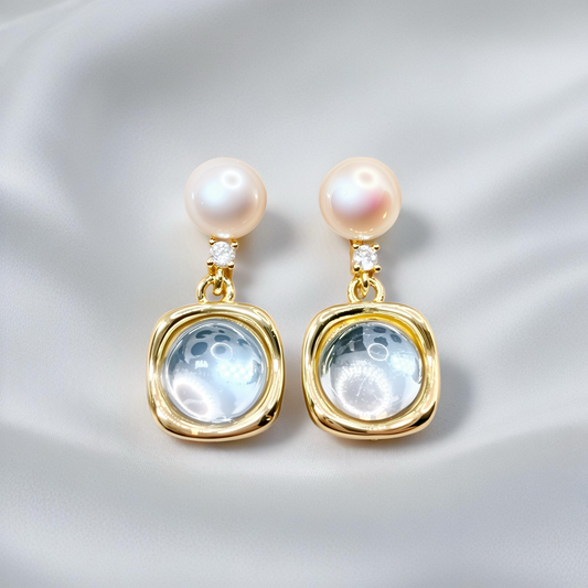 Wave Pearls Earrings - Multicolor